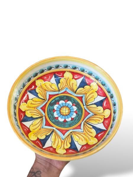 Fondina decoro Barocco - in ceramica di S. stefano di Camastra