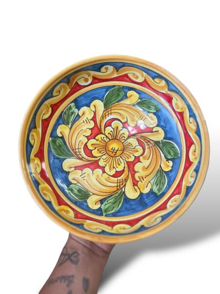 Fondina Decoro Barocco - in ceramica di S.Stefano di Camastra