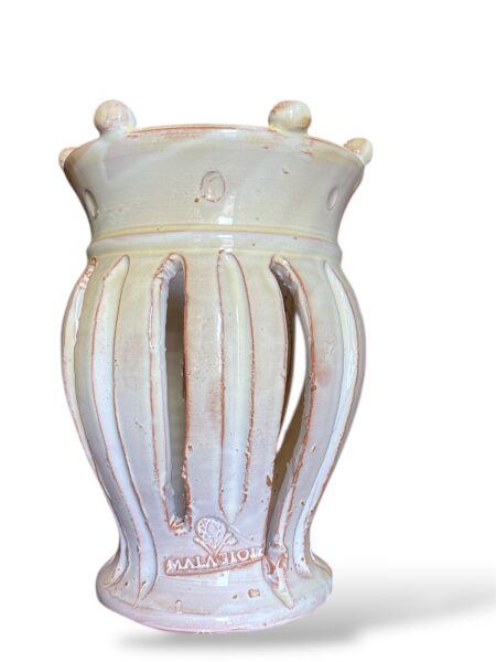 Vasetto Corona Intagliato - in ceramica di S.Stefano di Cam