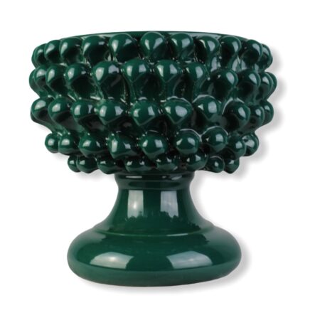 Vaso Pigna artigianale in Ceramica di Santo Stefano di Camastra  Verde