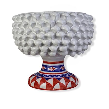 Vaso Pigna Artigianale in Ceramica di Santo Stefano di Cam.  - Piede Decorato