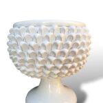 Vaso Mezza Pigna Bianca - in ceramica di S.Stefano di Camastra