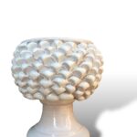 Vaso Mezza Pigna Bianca 1 – in ceramica di S.Stefano di Camastra