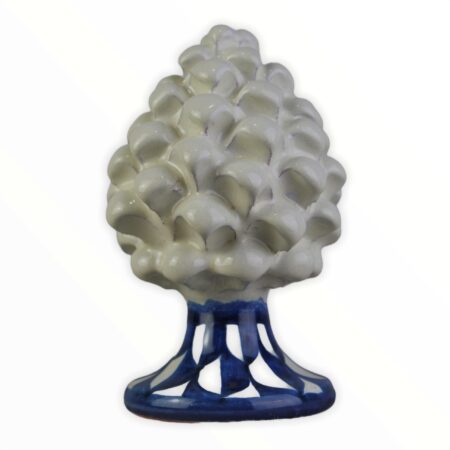 Pigna Artigianale Piede decorato blu – in ceramica si S.stefano di camastra