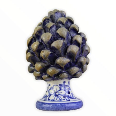 Pigna Piede Decorato Floreale Artigianale - in ceramica di Santo Stefano di camastra
