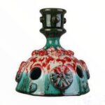 Porta Candele Coppa Verde- in ceramica di S.Stefano di Camastra