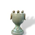 Vaso Coppa con ali -V- in ceramica di Santo Stefano di Camastra