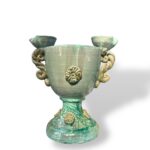 Vaso Coppa 2 candelieri -V- in ceramica di santo stefano di camastra