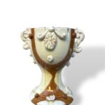 Vaso Coppa con applicazioni -BMR- in ceramica di santo stefano di camastra