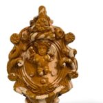 Acquasantiera marrone - in ceramica di Santo Stefano di Camastra