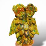 Civetta Artigianale pennellata verde – in ceramica di Santo Stefano di Camastra