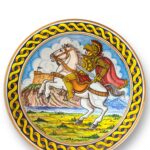 Piatto Paladino - Dall’orlando Furioso in ceramica di Santo Stefano di Camastra