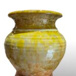 Vasetto Bombato giallo - in ceramica di S.stefafano di Camastra
