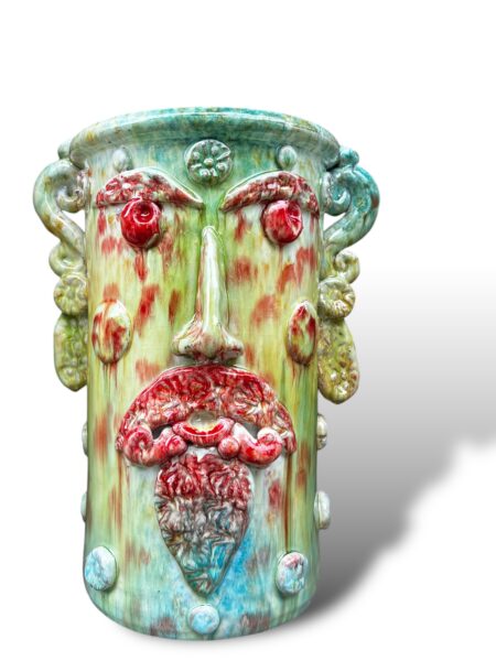 Vaso Cilindrico Sikano - in ceramica di Santo Stefano di Camastra