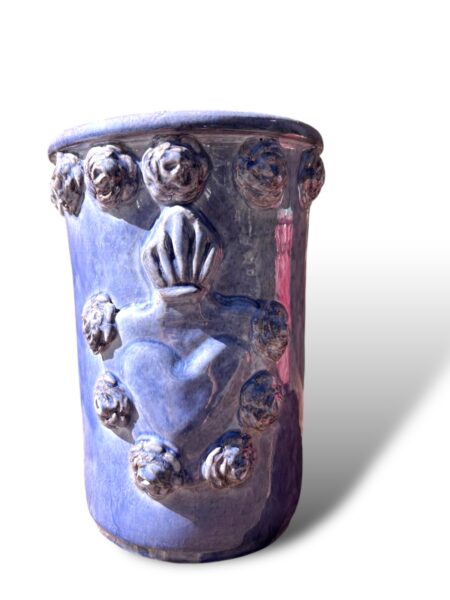 Vaso cuore sacro – VB – in ceramica in Santo Stefano di Camastra