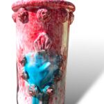 Vaso cuore sacro – RZS7– in ceramica in Santo Stefano di Camastra