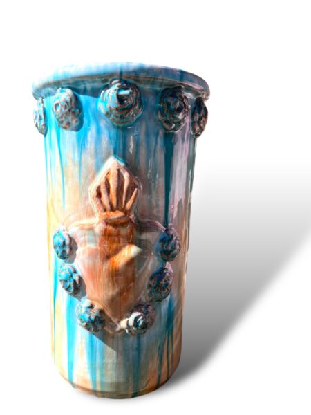 Vaso cuore sacro – AZ – in ceramica in Santo Stefano di Camastra