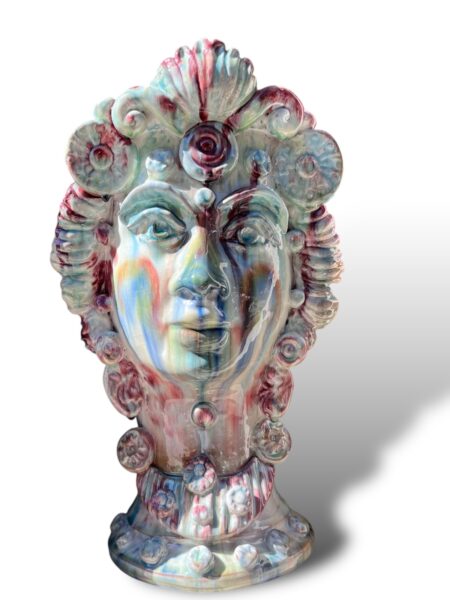 Testa di moro KL in ceramica di Santo Sstefano di Camastra