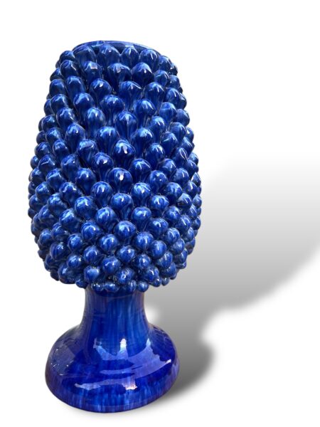 Vaso Pigna allungato Blu - In Ceramica di Santo Stefano di Camastra