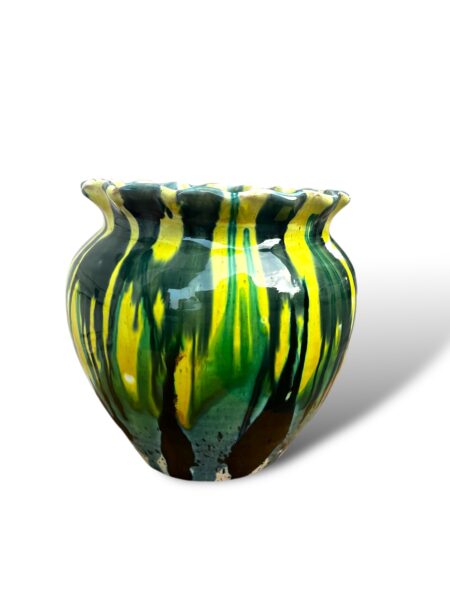 Vaso bombato con merletto kaleido - in ceramica di santo stefano di camastra