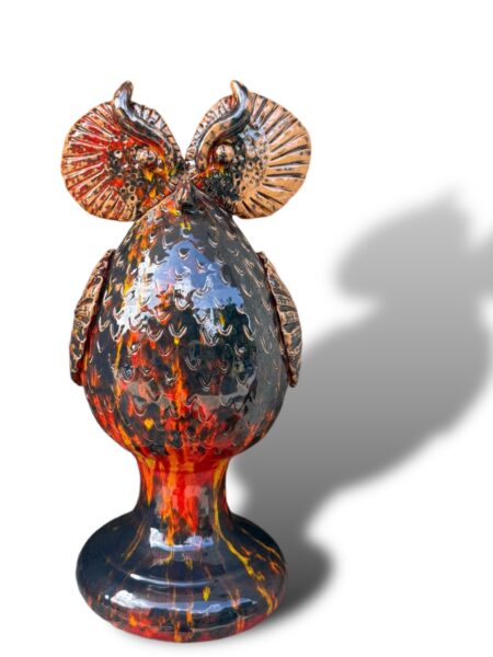 Lume Gufo RR - in ceramica di Santo Stefano di Camastra