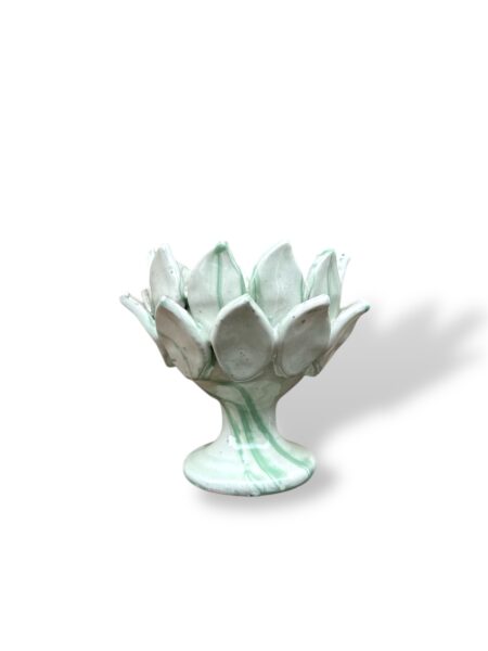 Ciotola fiore di loto verde chiaro piccola– in Ceramica di Santo Stefano di Camastra