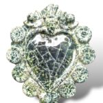 Cuore ex voto grande effetto marmo - VB - In Ceramica di Santo Stefano di Camastra