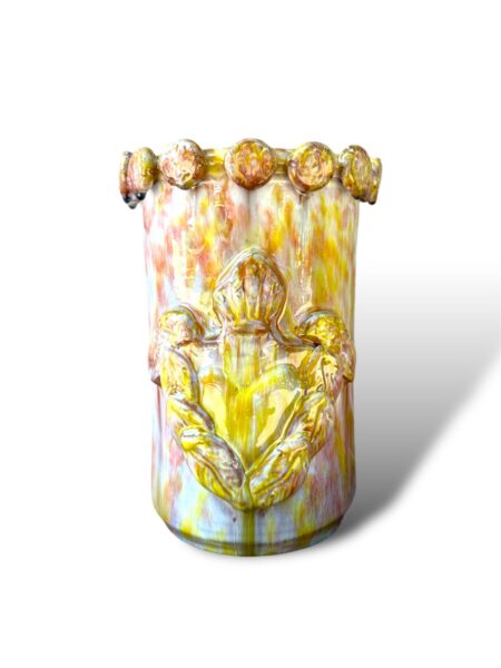 Vaso cuore sacro – GR1 – in ceramica di Santo Stefano di Camastra
