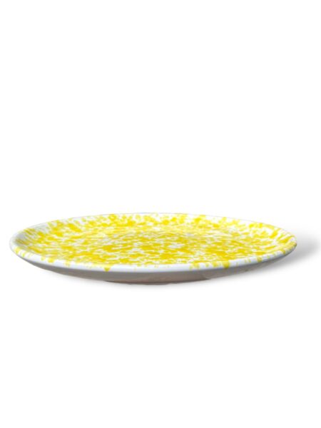 Piatto Piano da Servizio Giallo - in Ceramica di Santo Stefano di Camastra
