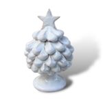 Alberello natalizio pigna bianco - in Ceramica di Santo Stefano di Camastra