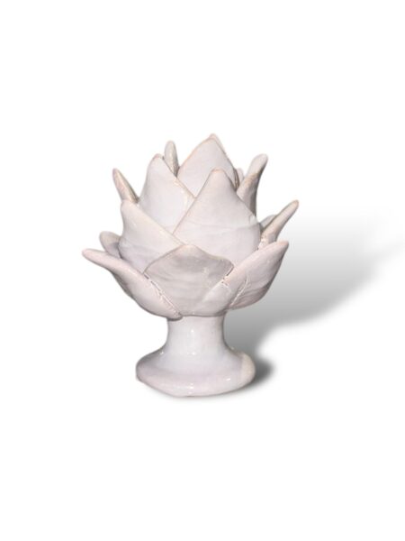 Pigna Carciofo Total White - In Ceramica di Santo Stefano di Camastra