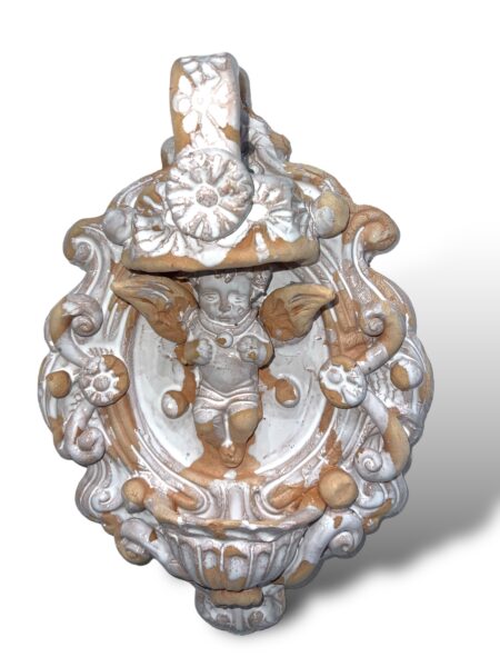 Acquasantiera Bianca - In Ceramica di Santo Stefano di Camastra