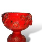 Vaso Porta piante Liberty Rosso - in ceramica di Santo Stefano di Camastra