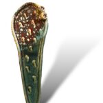 Poggiamestolo Pala di Fico D’India - in Ceramica di Santo Stefano di Camastra