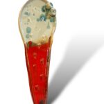 Poggiamestolo Pala di Fico D’India BC- in Ceramica di Santo Stefano di Camastra