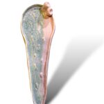 Poggiamestolo Pala di Fico D’India Viola- in Ceramica di Santo Stefano di Camastra
