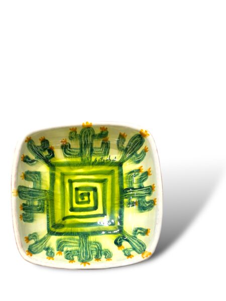 Fondina quadrata Fichi D’India 2– in ceramica di Santo Stefano di Camastra