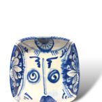 Fondina quadrata Big Eyes Blu – in ceramica di Santo Stefano di Camastra