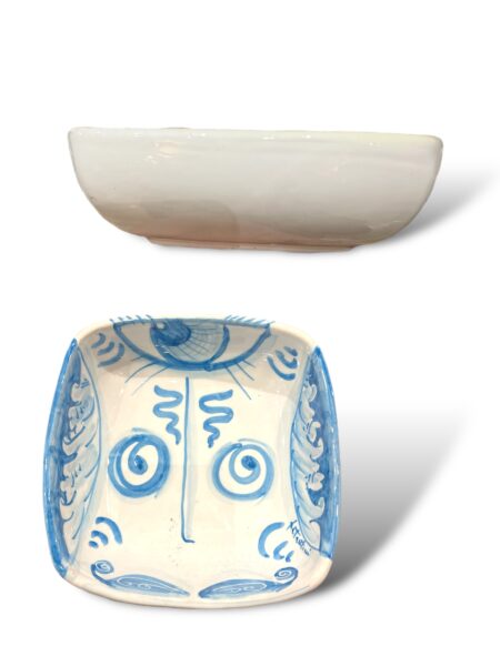 Fondina quadrata Big Eyes -CL- in ceramica di Santo Stefano di Camastra