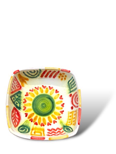 Fondina quadrata Pop – in ceramica di Santo Stefano di Camastra