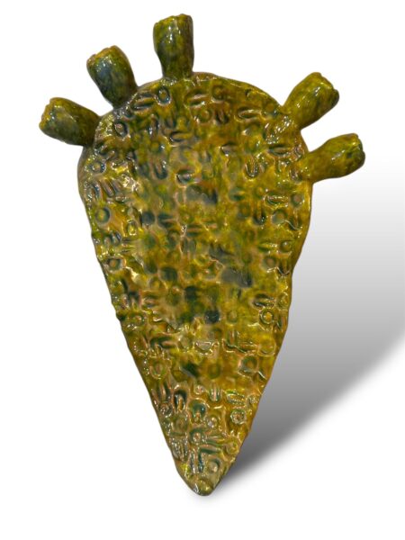 Pala di fico grande verde - in Ceramica di Santo Stefano di Camastra