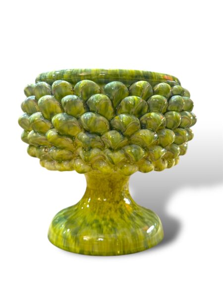 Vaso mezza pigna -VG- In Ceramica di Santo Stefano di Camastra