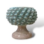 Vaso mezza pigna effetto marmo -BR- in Ceramica di Santo Stefano di Camastra