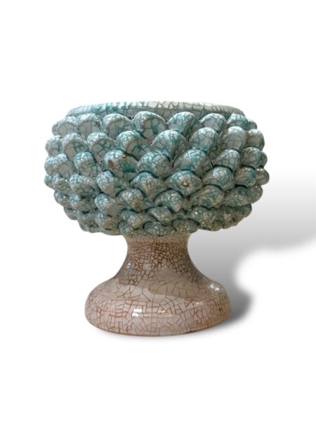 Vaso mezza pigna effetto marmo -BR- in Ceramica di Santo Stefano di Camastra