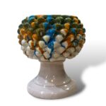 Vaso mezza pigna multicolor - in Ceramica di Santo Stefano di Camastra