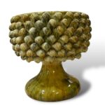 Vaso mezza pigna verde - in Ceramica di Santo Stefano di Camastra