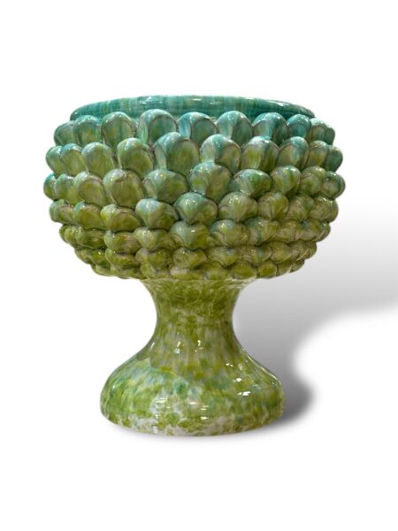 Vaso mezza pigna -VV- In Ceramica di Santo Stefano di Camastra