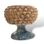 Vaso mezza pigna effetto marmo -RB- In Ceramica di Santo Stefano di Camastra