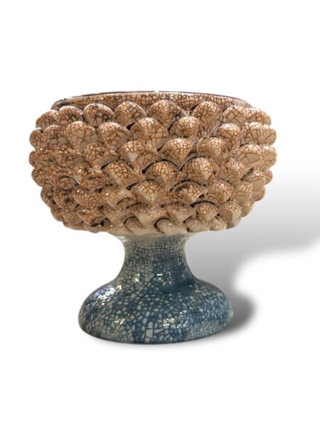 Vaso mezza pigna effetto marmo -RB- In Ceramica di Santo Stefano di Camastra