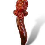 Corno volto Donna con applicazioni di Fiori -R- in Ceramica di Santo Stefano di Camastra